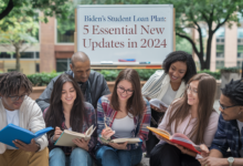 a image showing some students sit and reading book and the background of images write 5 Essential New Updates in 2024.