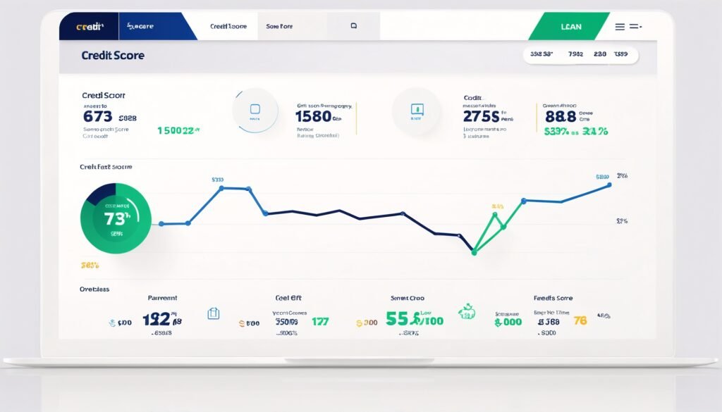 Credit Karma Score Simulator interface showing potential credit score impact based on payment history.