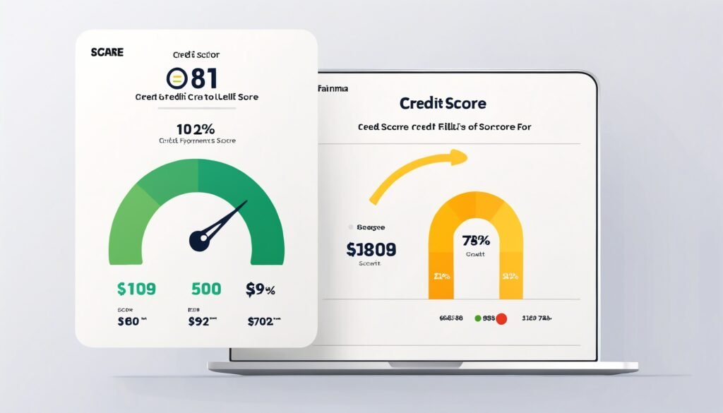 User adjusting variables in the Credit Karma Score Simulator to predict credit score changes.